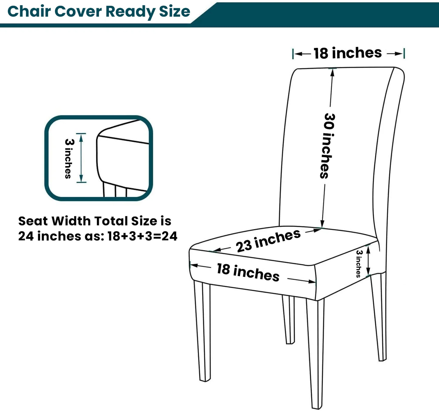 Fitted Style Cotton Jersey Chair Cover - Blue