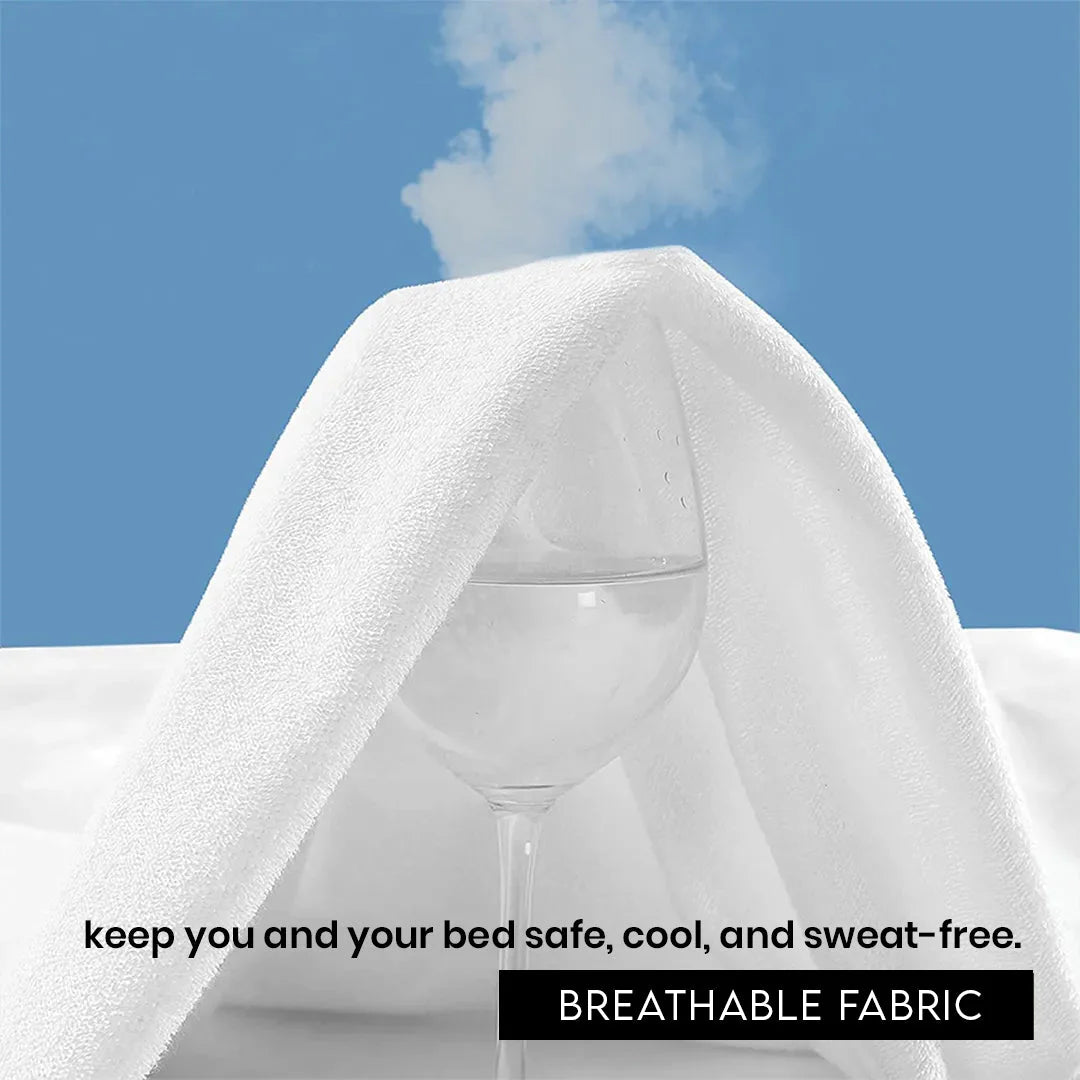 Premium Terry Cotton 100% Waterproof Fitted Mattress Protector In 4 Colors