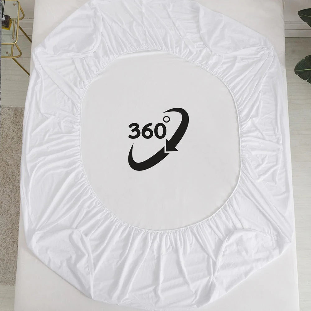Premium Terry Cotton 100% Waterproof Fitted Mattress Protector In 4 Colors